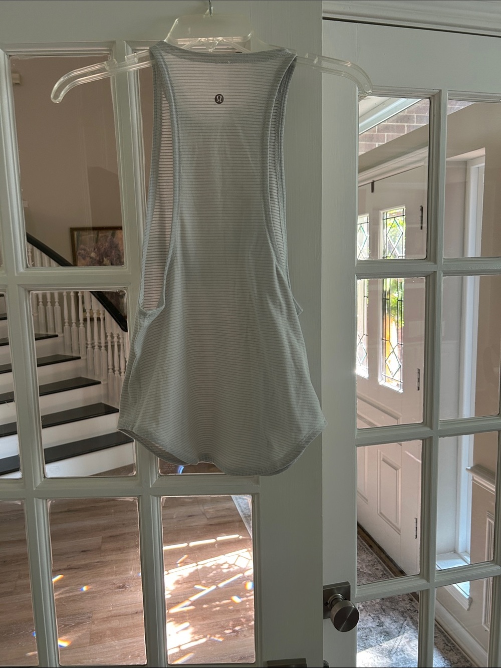 Lululemon White Striped Racerback Tank - Picture 2 of 2